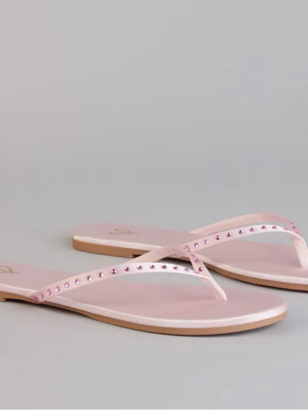 Windsor Pink Rhinestone Thong Sandals